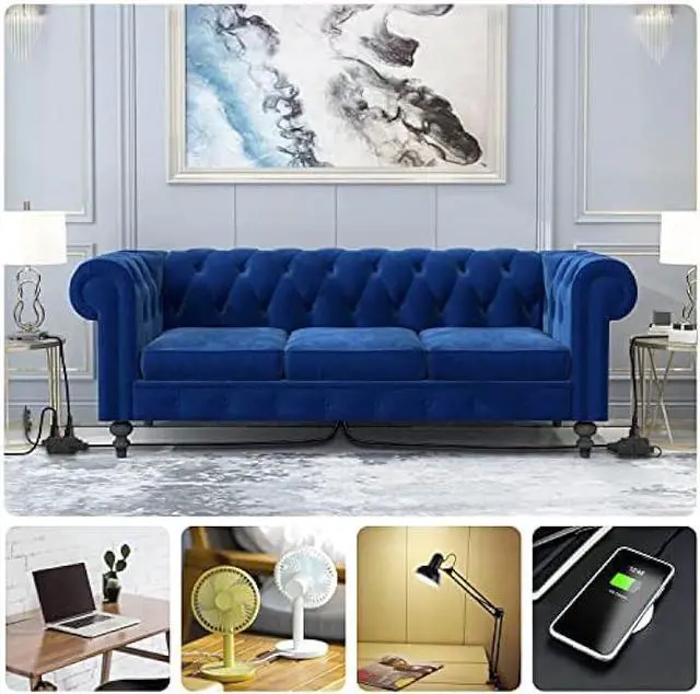 Alt view image 7 of 7 - Kasonic 12 Feet Twin Extension Cord Power Strip, 6 Feet on Each Side, Flat Head Outlet Plug,6 Polarized Outlets with Safety Cover, Double Extension Cord Splitter for Indoor Use, ETL Listed, Black