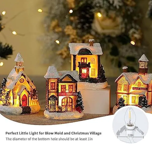 Alt view image 3 of 7 - Accessory Cord with One LED Light Bulb - 6ft UL Listed Cord with On/Off Switch for Night Lights, Halloween Pumpkin, Blow Mold, Christmas Village House, Holiday Ceramic Trees, Craft Projects, 2 Pack