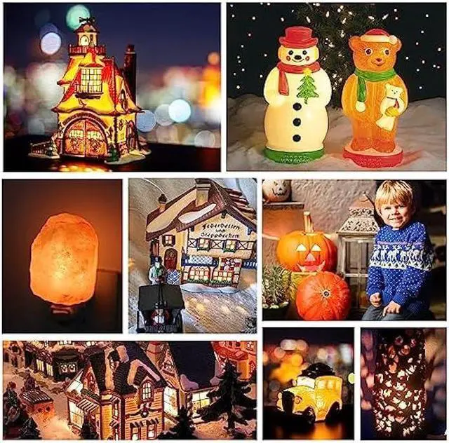 Alt view image 7 of 7 - Accessory Cord with One LED Light Bulb - 6ft UL Listed Cord with On/Off Switch for Night Lights, Halloween Pumpkin, Blow Mold, Christmas Village House, Holiday Ceramic Trees, Craft Projects, 2 Pack