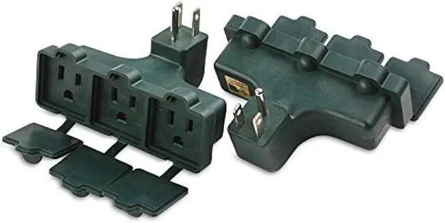 Main image of Cable Matters 2-Pack 3-Outlet Outdoor Outlet Splitter, UL listed Weather Resistant Outdoor Multi Plug Outlet/Plug Splitter with Covers