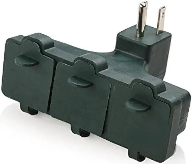 Alt view image 3 of 6 - Cable Matters 2-Pack 3-Outlet Outdoor Outlet Splitter, UL listed Weather Resistant Outdoor Multi Plug Outlet/Plug Splitter with Covers
