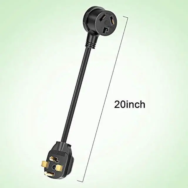 Alt view image 7 of 7 - Dryer Outlet Adapter, Dryer Plug Cord Nema 14-30P Male to 10-30R Female, 3 Prong to 4 Prong Dryer Plug Converter