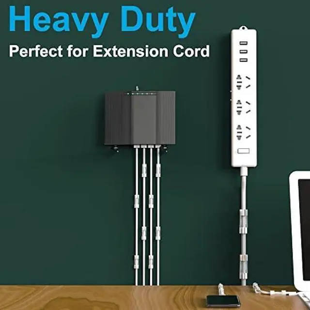 Alt view image 3 of 6 - TidyHelper Outdoor Light Clips (Assorted Sizes, 60 PCS), Adhesive Cable Cord Organizer for Wall, Clear Wire Holder Electric Wires, PC Management Under Desk, Christmas LED M&L