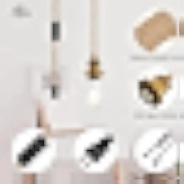 Alt view image 3 of 7 - GNOLAK 15.4ft Pendant Light Cord Kit, Industrial Vintage Plug in E26 Socket Hanging Light Kit with Switch, Rustic Twisted Hemp Rope Hanging Light Fixture for Pendant Lamp Farmhouse Lamp Cable DIY