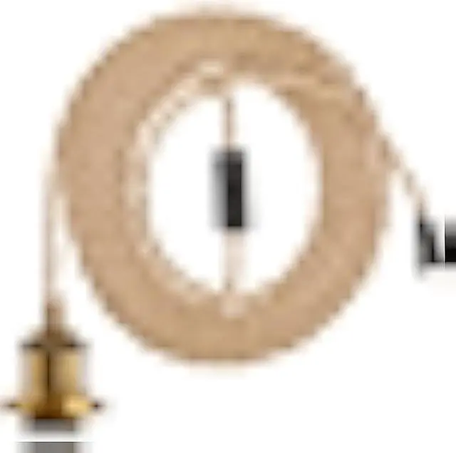 Main image of GNOLAK 15.4ft Pendant Light Cord Kit, Industrial Vintage Plug in E26 Socket Hanging Light Kit with Switch, Rustic Twisted Hemp Rope Hanging Light Fixture for Pendant Lamp Farmhouse Lamp Cable DIY