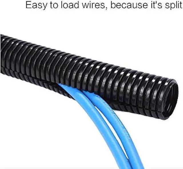 Alt view image 5 of 6 - Alex Tech 25ft  1/2 inch Split Wire Loom Tubing Wire Conduit  Black