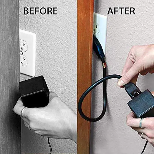 Alt view image 5 of 5 - FIRMERST 1875W Flat Plug Extension Cord 6 Feet 14 AWG 15A Black, Pack of 3