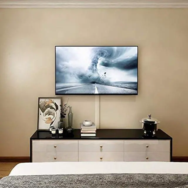 Alt view image 7 of 7 - TV Cord Cover Cable Raceway on Wall,31.5 inch Cable Management System for Cord Cable Concealer,Printable White Cable Cover Channel for Wall Mounted TV,Speaker Wire Hider,2X L15.7in W1.5in H0.7in