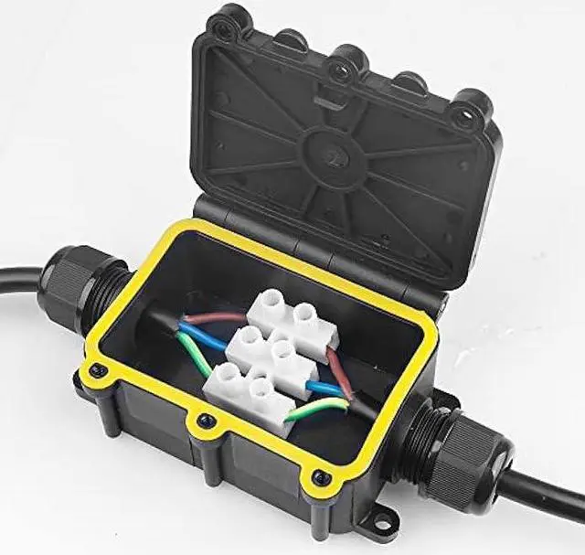 Alt view image 5 of 5 - Junction Box Outdoor Waterproof IP68, 2Way M20, Electrical Boxes Extension Cord Repair kit Coaxial Underground Cable Connector 2PCS