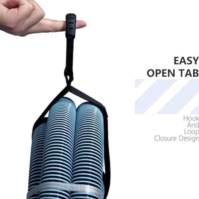 Alt view image 3 of 7 - 2 PCS Heavy Duty Cord Storage Wrap Holder Extension Hook and Loop Cord Hose Organizer Strap with Carrying Handle for Cords Garden Hose Swimming or Garage Tool (LARGE-28'')