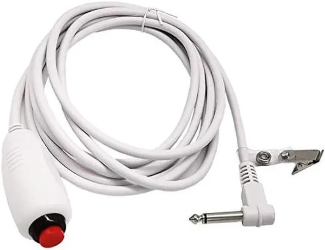Main image of Poyiccot Push Button Cord Cable for Nurse Station, Nurse Call Cord 6.35mm 1/4 Phone Plug Cable with Bed Sheet Clip for Nurse Station Universal Replacement Call Cord, 9.8feet/3m