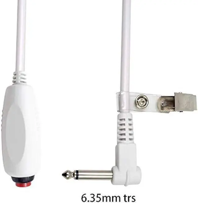 Alt view image 3 of 5 - Poyiccot Push Button Cord Cable for Nurse Station, Nurse Call Cord 6.35mm 1/4 Phone Plug Cable with Bed Sheet Clip for Nurse Station Universal Replacement Call Cord, 9.8feet/3m