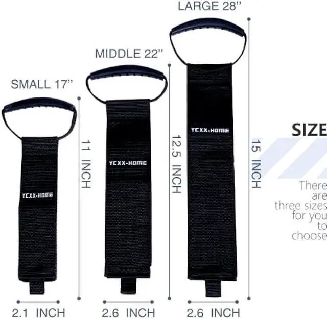 Alt view image 5 of 7 - 2 PCS Heavy Duty Cord Storage Wrap Holder Extension Hook and Loop Cord Hose Organizer Strap with Carrying Handle for Cords Garden Hose Swimming or Garage Tool (LARGE-28'')