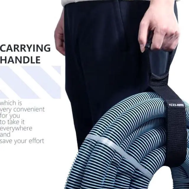 Alt view image 6 of 7 - 2 PCS Heavy Duty Cord Storage Wrap Holder Extension Hook and Loop Cord Hose Organizer Strap with Carrying Handle for Cords Garden Hose Swimming or Garage Tool (LARGE-28'')