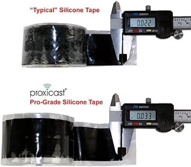 Alt view image 2 of 6 - Proxicast Pro-Grade Extra Strong 30mil Weatherproof Self-Fusing Silicone Rubber Sealing Tape For Outdoor Antenna Coax & Electrical Cables, Hose/Pipe Leaks & Emergency Repairs (1.5 x 15' roll) - Black