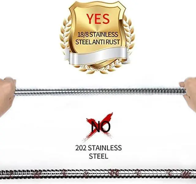 Alt view image 5 of 6 - Shower Hose 96 inches Extra Long Shower Hose Extension Klabb Stainless Steel Shower Head Hose Extra Long Flexible and Durable with Brass Insert and Nut