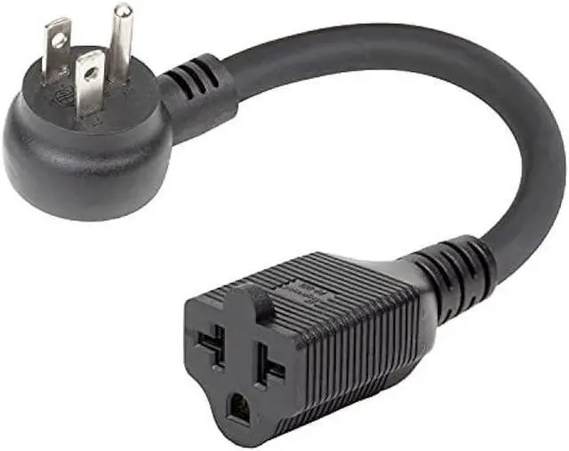 Alt view image 4 of 6 - Angled [4-in-1] 12AWG 15 Amp Household Plug to 20 Amp T Blade Adapter Cable,5-15P to 5-20R,5-15P to 6-15R,5-15P to 6-20R, Four-in-One Adapter,15A 125V to 20A 250V/ 20A 250V Cable, 1FT