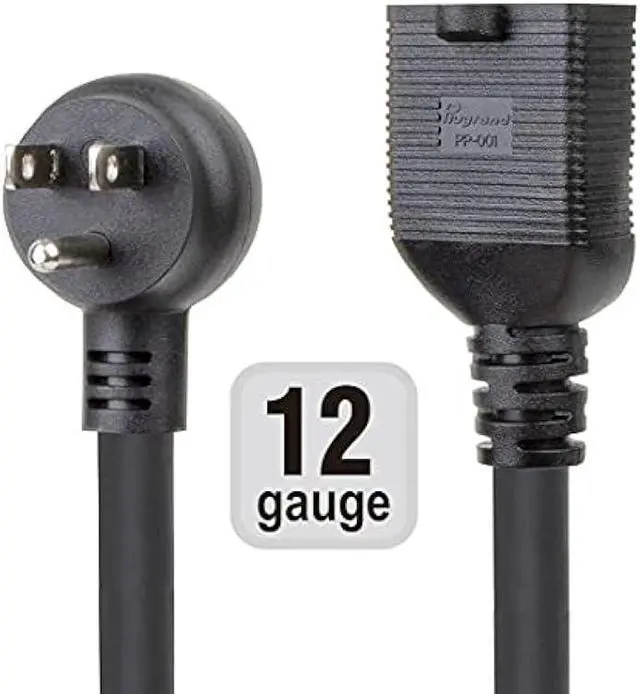 Alt view image 5 of 6 - Angled [4-in-1] 12AWG 15 Amp Household Plug to 20 Amp T Blade Adapter Cable,5-15P to 5-20R,5-15P to 6-15R,5-15P to 6-20R, Four-in-One Adapter,15A 125V to 20A 250V/ 20A 250V Cable, 1FT