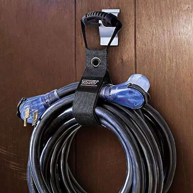 Alt view image 6 of 7 - 4 Pack (17/22/28) Portable Extension Cord Holder and Organizers, with Carrying Handle and Grommet, for Extension Cords, Cables, Ropes, Garden Water Hoses Carrying organization and storage