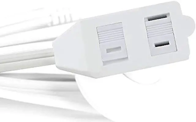 Alt view image 2 of 5 - 12 Feet Extension Cords, 3 Outlets Power Cord with Hand/Foot Switch, 16AWG 13A/125V/1625W,Safety Twist-Lock, White,2PK