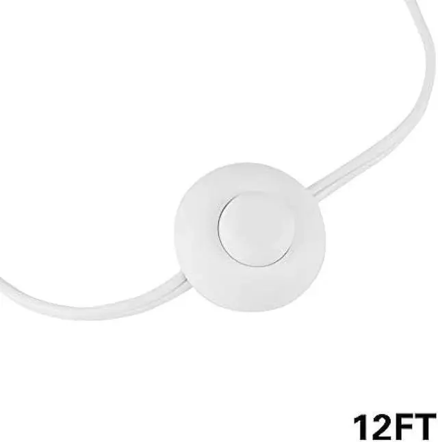 Alt view image 3 of 5 - 12 Feet Extension Cords, 3 Outlets Power Cord with Hand/Foot Switch, 16AWG 13A/125V/1625W,Safety Twist-Lock, White,2PK