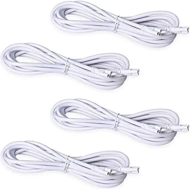 Main image of T5 T8 LED Lamp Connectors Akamino 4 Pack Double End 3 Pin Wire Ceiling Lights Daylight LED Integrated Tube Cable Linkable Cords for Cable Holder Socket Fittings with Cables(9.8FT/3M