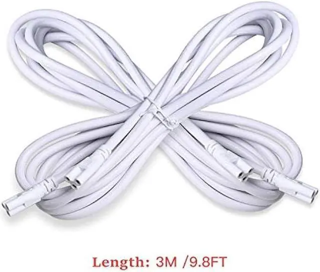 Alt view image 3 of 7 - T5 T8 LED Lamp Connectors Akamino 4 Pack Double End 3 Pin Wire Ceiling Lights Daylight LED Integrated Tube Cable Linkable Cords for Cable Holder Socket Fittings with Cables(9.8FT/3M