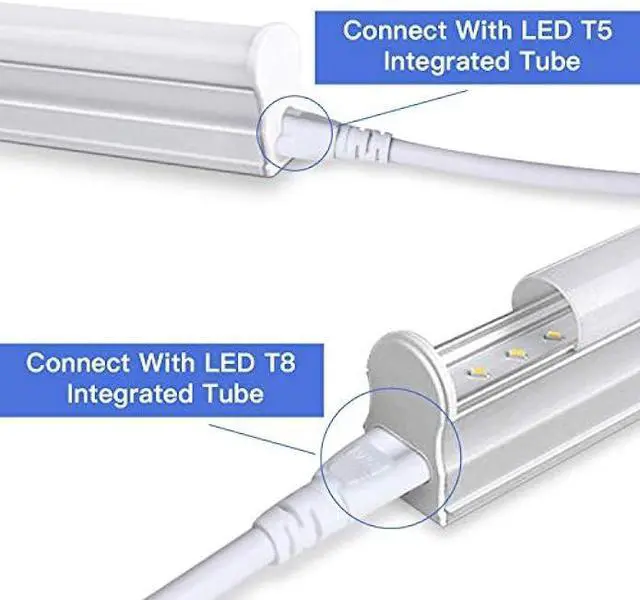 Alt view image 5 of 7 - T5 T8 LED Lamp Connectors Akamino 4 Pack Double End 3 Pin Wire Ceiling Lights Daylight LED Integrated Tube Cable Linkable Cords for Cable Holder Socket Fittings with Cables(9.8FT/3M