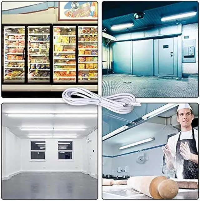 Alt view image 7 of 7 - T5 T8 LED Lamp Connectors Akamino 4 Pack Double End 3 Pin Wire Ceiling Lights Daylight LED Integrated Tube Cable Linkable Cords for Cable Holder Socket Fittings with Cables(9.8FT/3M