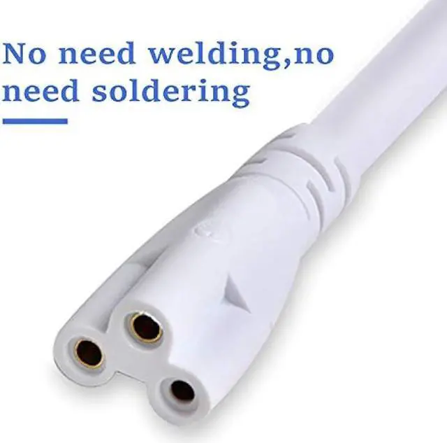 Alt view image 6 of 7 - T5 T8 LED Lamp Connectors Akamino 4 Pack Double End 3 Pin Wire Ceiling Lights Daylight LED Integrated Tube Cable Linkable Cords for Cable Holder Socket Fittings with Cables(9.8FT/3M