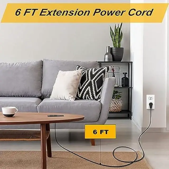 Alt view image 4 of 6 - Recessed Power Strip USB C PD 20W, Recessed Outlet with USB Ports, Flat Plug Desk Power Strip for Sofa Drawer Cabinet Nightstand, 6 FT Extension Cord Conference Table Power Hub