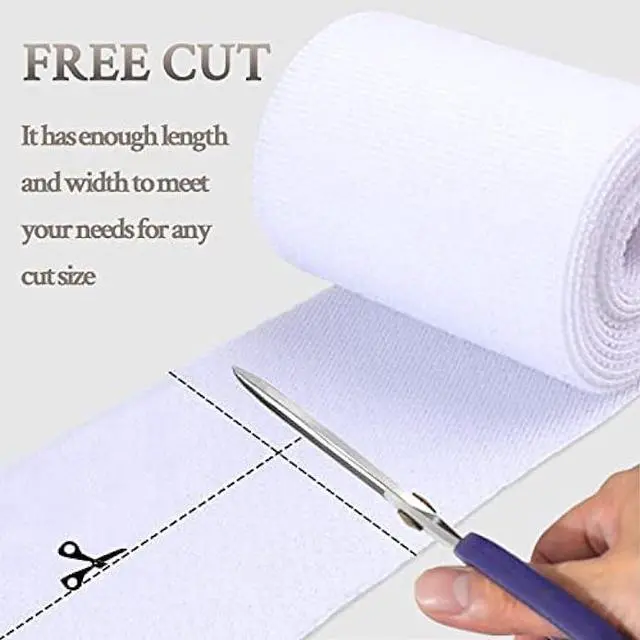 Alt view image 2 of 5 - 32FT Reusable Fastening Tape Cable Ties Double-Sided Hook-and-Loop Cable Management Tape Strength and Durability 2''/Width (Black)