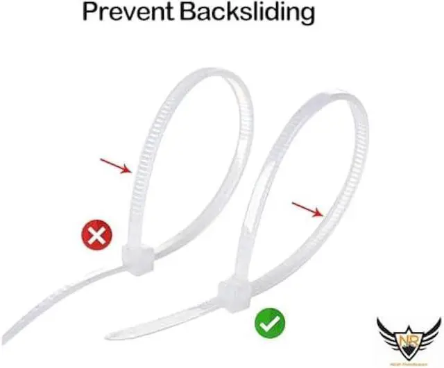 Alt view image 4 of 6 - Nirah Zip Ties 8 inch Clear 1000 Pack. 40 lbs Tensile Strength. Our Premium Quality Cable Ties are loved by DIYers and Professionals for Indoors Use