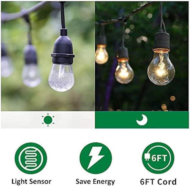 Alt view image 6 of 7 - TiFFCOFiO Outdoor Power Strip Timer, Dusk to Dawn Sensor Outdoor Timer for Lights, 6 Feet Extension Cord Waterproof, 6 Grounded Outlets for Halloween and Christmas Decorations, ETL Listed
