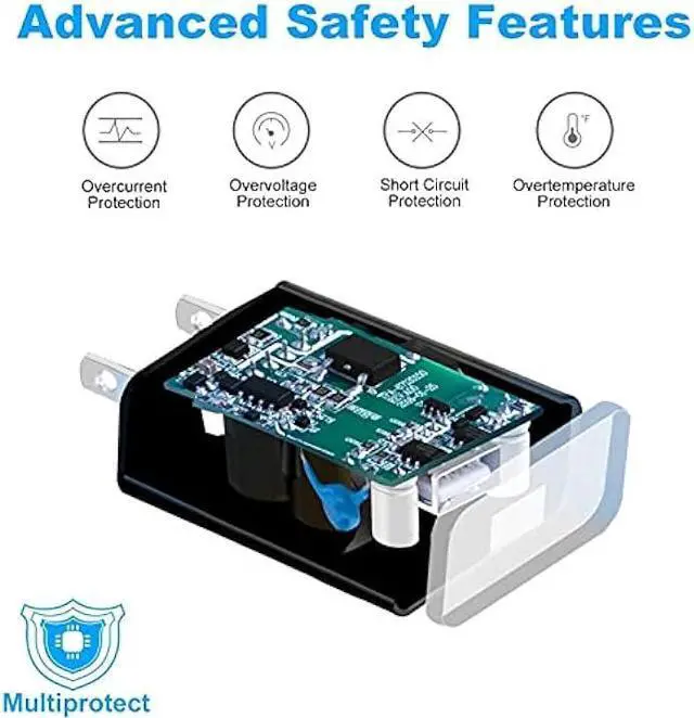 Alt view image 3 of 7 - 18W for Samsung Galaxy A02S A12 A32 A42 A52 5G Charger Block,Fast Quick Charge 3.0 Wall Phone Power Adapter and 6FT USB C Cable for LG Velvet,Stylo 6 5 4,K92 Wing,K51 Q70,V60 G8X G7 G8 v40 v35 Thinq