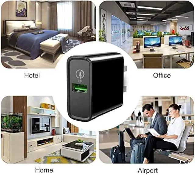 Alt view image 6 of 7 - 18W for Samsung Galaxy A02S A12 A32 A42 A52 5G Charger Block,Fast Quick Charge 3.0 Wall Phone Power Adapter and 6FT USB C Cable for LG Velvet,Stylo 6 5 4,K92 Wing,K51 Q70,V60 G8X G7 G8 v40 v35 Thinq