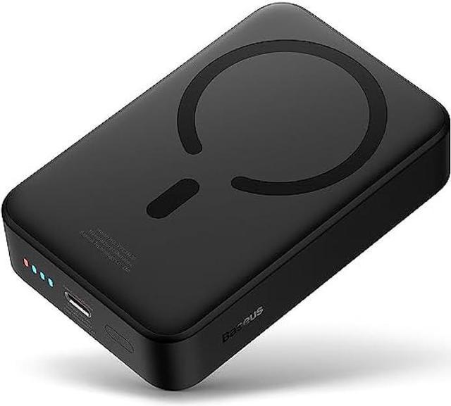 Baseus 20000mAh Magnetic Battery Pack,PD 20W Portable Charger Power Bank,Wireless  Power Bank Fast Charging with USB-C Cable,for MagSafe, for iPhone 14/13/12  Series and AirPods 3/2/Pro,Black 