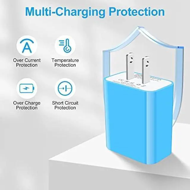 Alt view image 6 of 7 - 18W QC3.0 Fast Wall Charger Plug for Android Phone Fast Charging for Fire Tablet, Kindle, Samsung Galaxy J3 J5 J7 J8 S7 S6, PS4 Xbox LG K40 K20, Moto E4 E5 E6, Micro USB Charger Cable Cord 6FT 2Pack
