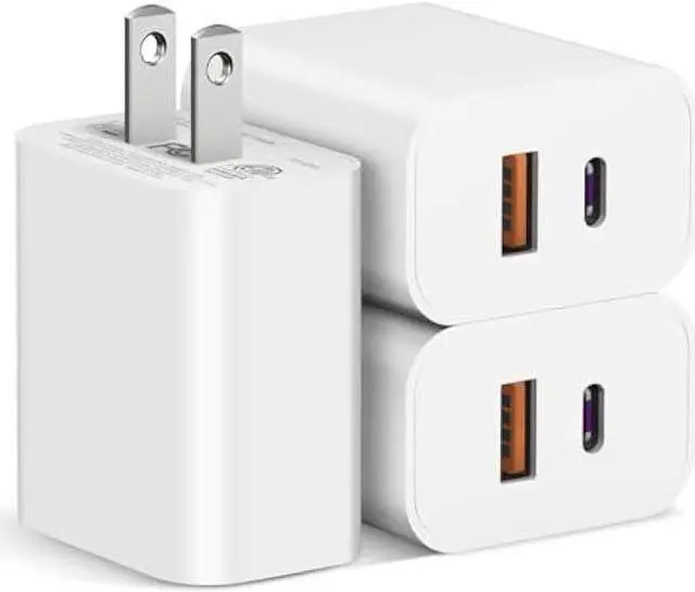 Main image of [3 Pack] USB C Wall ChargerApple MFi Certified Dual Port PD Power Adapter Fast Charging Block for iPhone 15/15 Pro/15 Pro Max/15 Plus/14/13/12/11, XS/X, iPad, Google Pixel, Samsung Galaxy and More