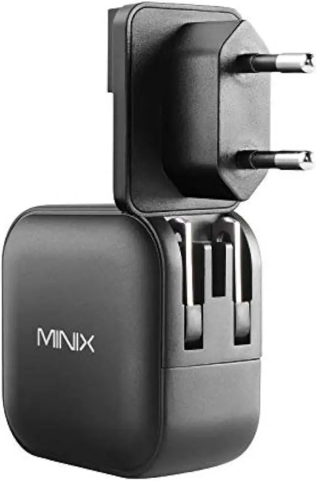 Alt view image 3 of 6 - MINIX 66W Turbo 3-Port GaN Wall Charger 2 x USB-C Fast Charging Adapter, 1 x USB-A Quick Charge 3.0, Compatible with MacBook Pro Air, iPad Pro, iPhone 12/12 mini/11, Galaxy S9 S8 and More (NEO P1)