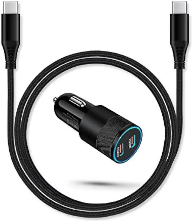Main image of 60w Super Fast USB C Car Charger for iPhone 15 Pro Max, 2pack Car Lighter Adapter Pd C to C Cable Quick Charging Type C Cords Dual Port Usbc Cigarette Cargador Auto for Samsung S23 Ultra S23+ S22 S21