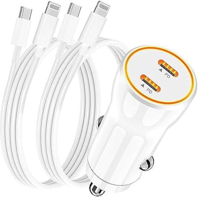 Apple MFi Certified] iPhone 14 Car Charger Fast Charging for iPhone 14/13/12/11  /XS/XR/SE Pro Max Plus iPad,Dual USB C Car Charger Adapter Cigarette  Lighter with 2Pack Lightning Cable - Yahoo Shopping