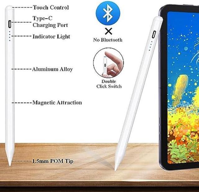 Active Stylus Pens for Touch Screens Rechargeable Tablet Pen POM Tip  Magnetic iPad Pencil Universal Stylus Pen for