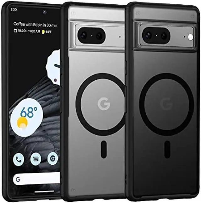 Main image of TIANNIUKE Magnetic Case for Google Pixel 7, Translucent Matte Anti-Fingerprint,Compatible with MagSafe,Slim Fit Shockproof Protective Phone Case for Pixel 7 Case (2022) -Black