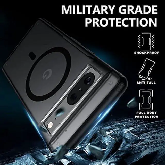 Alt view image 5 of 6 - TIANNIUKE Magnetic Case for Google Pixel 7, Translucent Matte Anti-Fingerprint,Compatible with MagSafe,Slim Fit Shockproof Protective Phone Case for Pixel 7 Case (2022) -Black