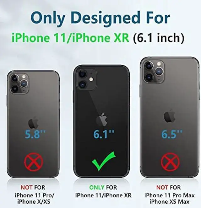 Alt view image 2 of 6 - FNTCASE for iPhone 11/XR Phone Case: Rugged Shockproof Protective Cases for Apple iPhone 11 & XR Phone 6.1 inch | Military Grade Drop Proof Protection Cell Phone Mobile Cover with Kickstand & Slide