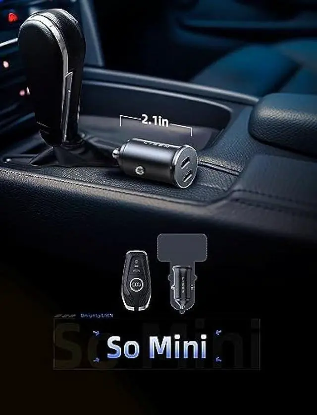Alt view image 6 of 7 - LISEN 90W USB C Car Charger, Dual USB C Port PD45W iPhone Car Charger Fast Charging, Mini Car Charger USB C with USB C Cable & Lightning Cable for iPhone 15 Pro Max 14 13 Galaxy S23/22 Pixel iPad Pro