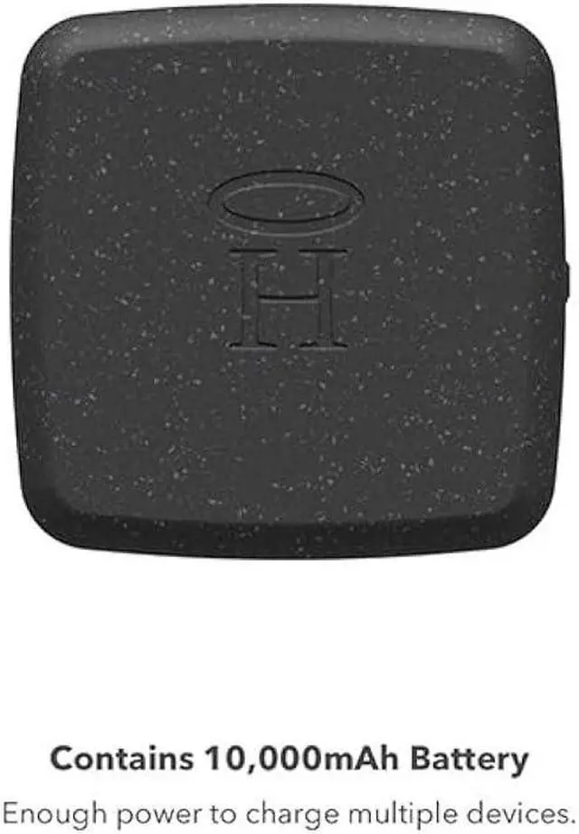 Alt view image 6 of 6 - HALO Portable Phone Charger Power Cube 10,000mAh - Innovative Car Charger Power Bank with Dual USB Compatible Charging Ports, Built-in Charging Adapters - Black (801105857)