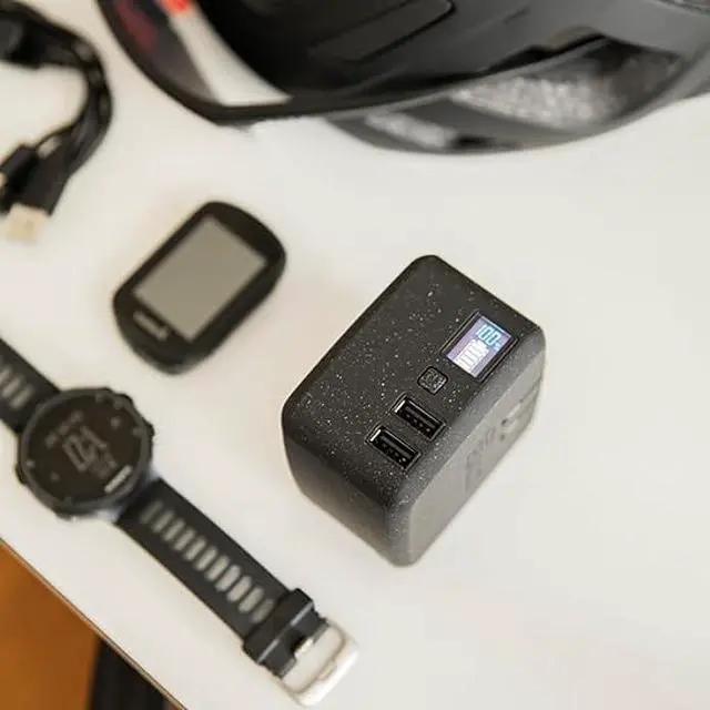 Alt view image 4 of 6 - HALO Portable Phone Charger Power Cube 10,000mAh - Innovative Car Charger Power Bank with Dual USB Compatible Charging Ports, Built-in Charging Adapters - Black (801105857)