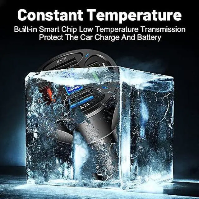 Alt view image 5 of 7 - Car Charger Fast Charge,66W SCP/QC3.0 Cell Phone Charger,Cigarette Lighter USB Charger with Voltage Detection Compatible for iPhone 14 Pro MAX/13,MacBook Pro,iPad Pro,Switch,Galaxy S22/S21